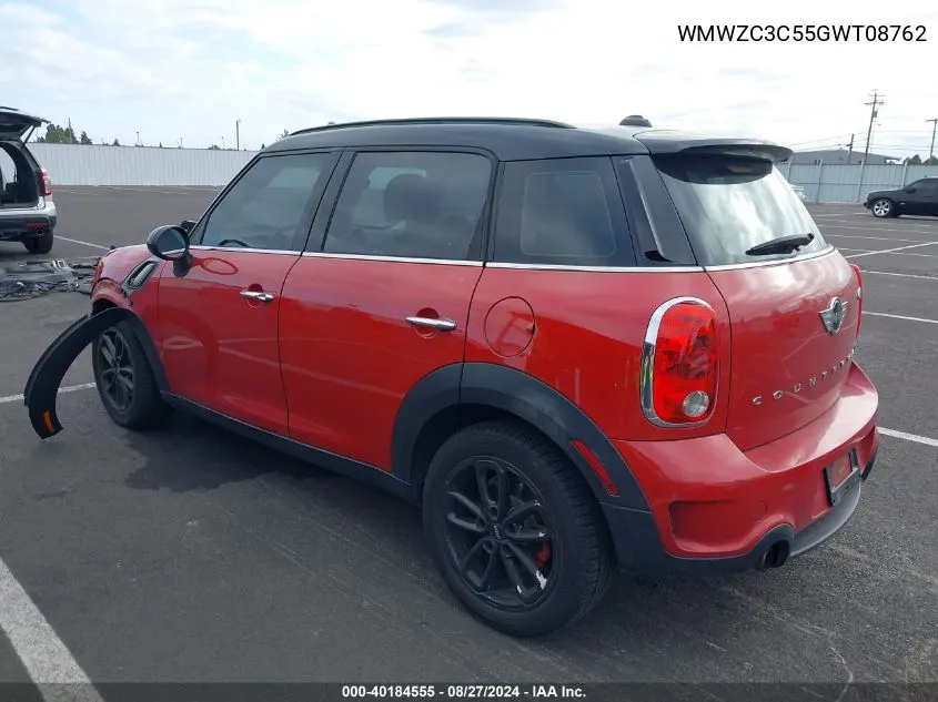 2016 Mini Countryman Cooper S VIN: WMWZC3C55GWT08762 Lot: 40184555