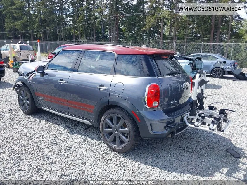 WMWZC5C51GWU03041 2016 Mini Countryman Cooper S