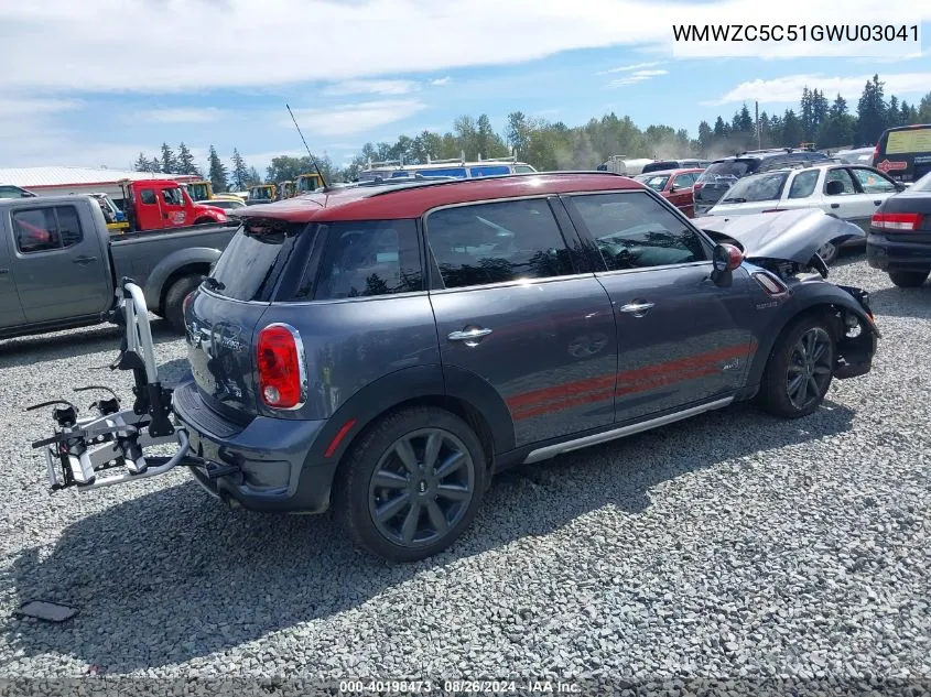 WMWZC5C51GWU03041 2016 Mini Countryman Cooper S