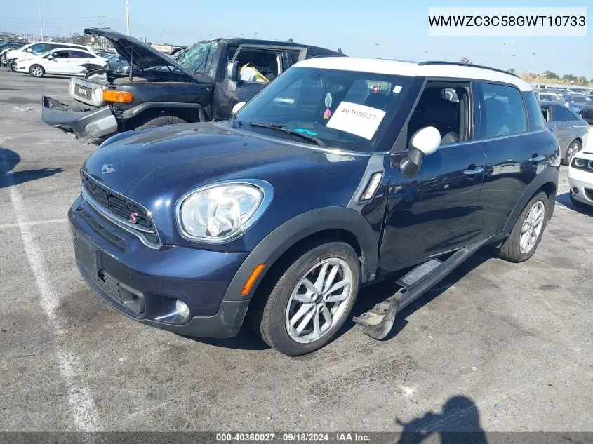 2016 Mini Countryman Cooper S VIN: WMWZC3C58GWT10733 Lot: 40360027