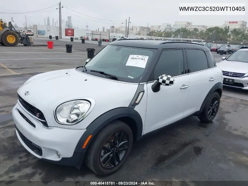 2016 Mini Countryman Cooper S VIN: WMWZC3C52GWT10405 Lot: 40415781