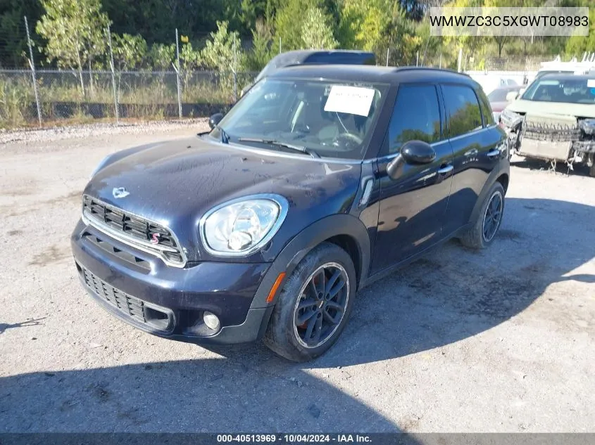 2016 Mini Countryman Cooper S VIN: WMWZC3C5XGWT08983 Lot: 40513969