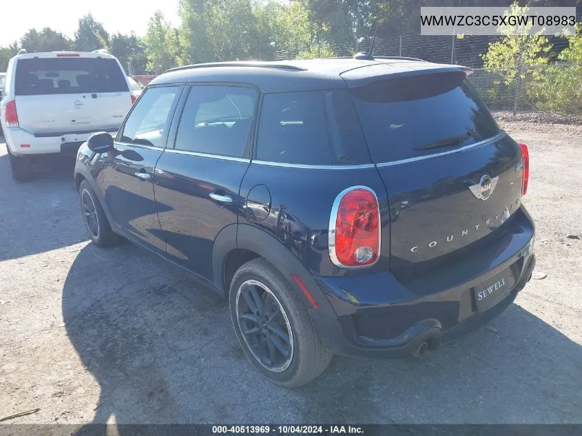 WMWZC3C5XGWT08983 2016 Mini Countryman Cooper S