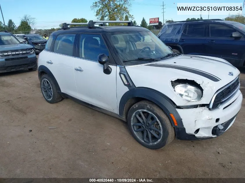 2016 Mini Countryman S Countryman VIN: WMWZC3C51GWT08354 Lot: 40520440