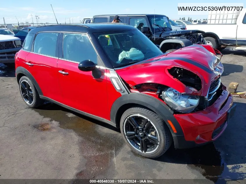 2016 Mini Countryman Cooper S VIN: WMWZC3C53GWT07707 Lot: 40548330