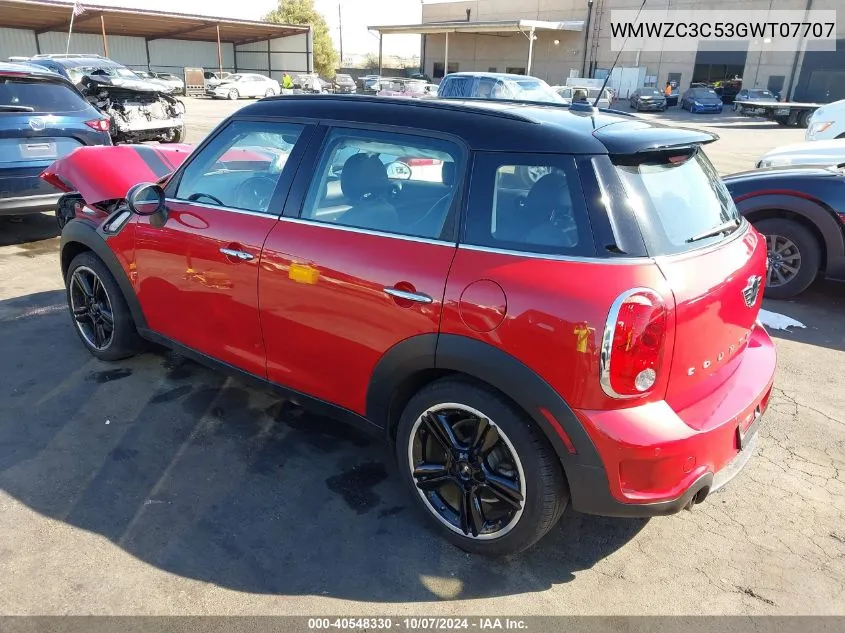 2016 Mini Countryman Cooper S VIN: WMWZC3C53GWT07707 Lot: 40548330