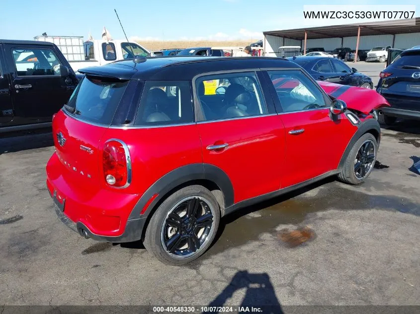 2016 Mini Countryman Cooper S VIN: WMWZC3C53GWT07707 Lot: 40548330