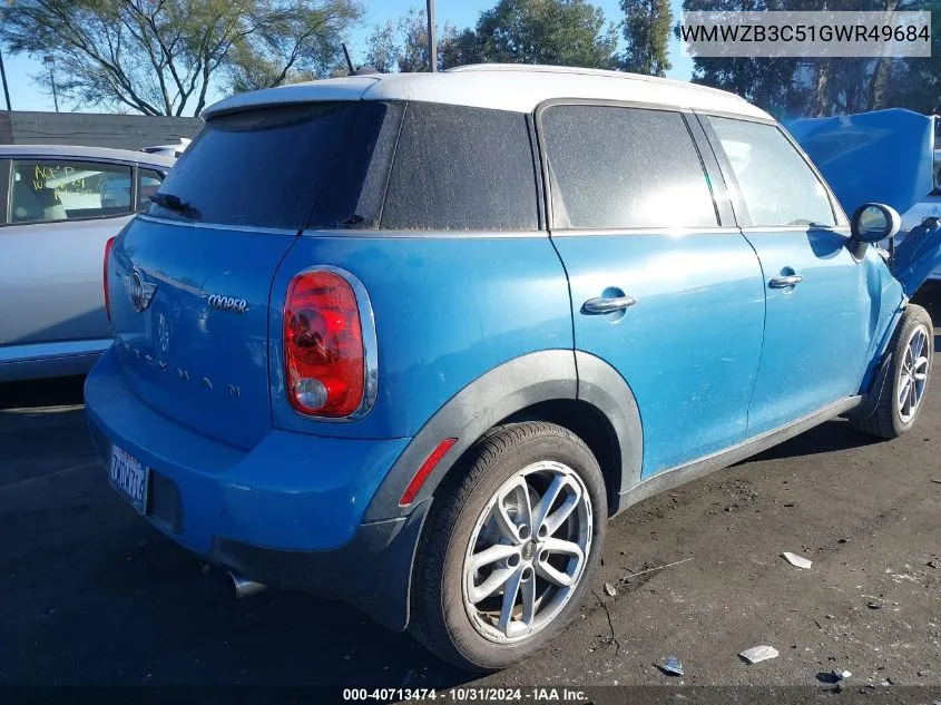 2016 Mini Countryman Cooper VIN: WMWZB3C51GWR49684 Lot: 40713474