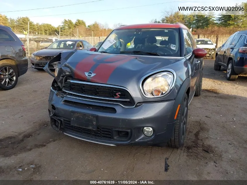 2016 Mini Countryman Cooper S VIN: WMWZC5C5XGWU02096 Lot: 40761639