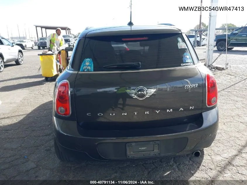 2016 Mini Countryman Cooper VIN: WMWZB3C54GWR47413 Lot: 40791134