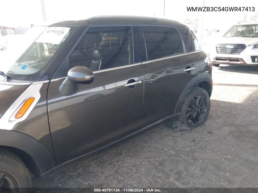 2016 Mini Countryman Cooper VIN: WMWZB3C54GWR47413 Lot: 40791134