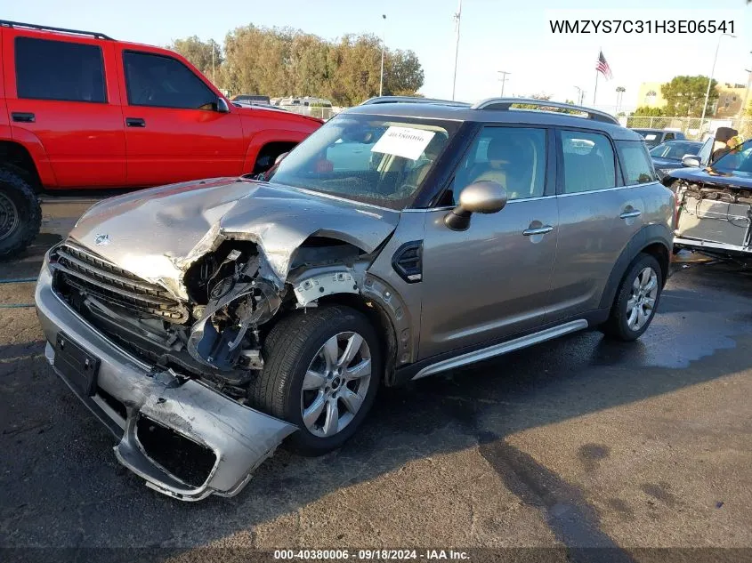 2017 Mini Countryman Cooper VIN: WMZYS7C31H3E06541 Lot: 40380006