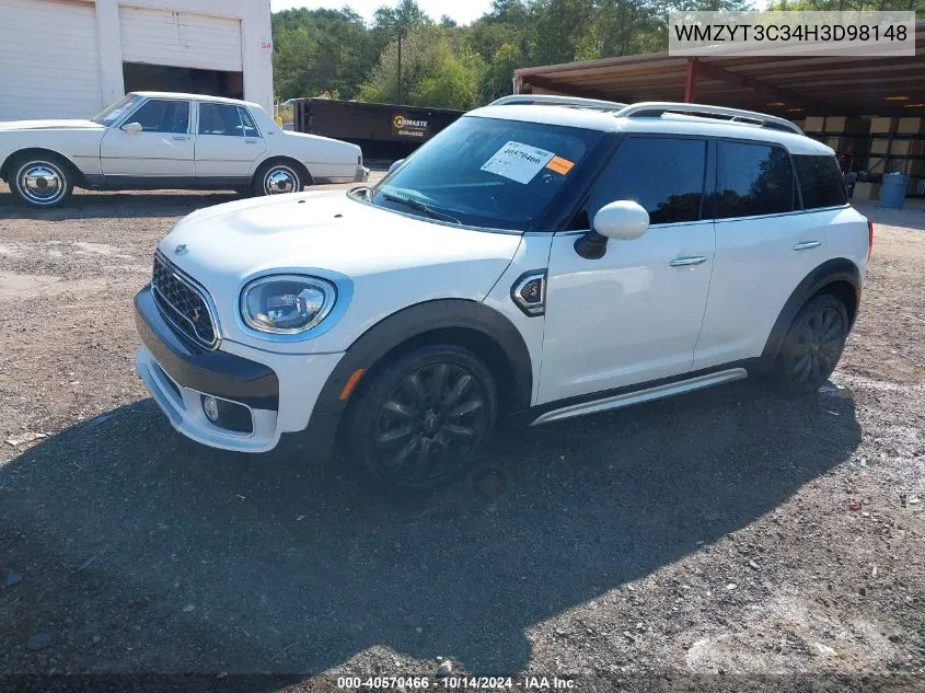 2017 Mini Countryman Cooper S VIN: WMZYT3C34H3D98148 Lot: 40570466