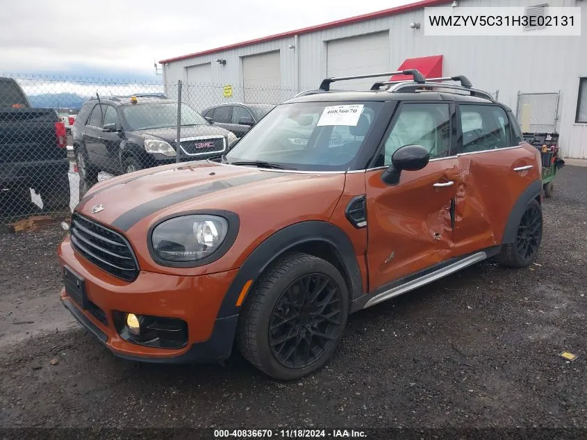 WMZYV5C31H3E02131 2017 Mini Countryman Cooper