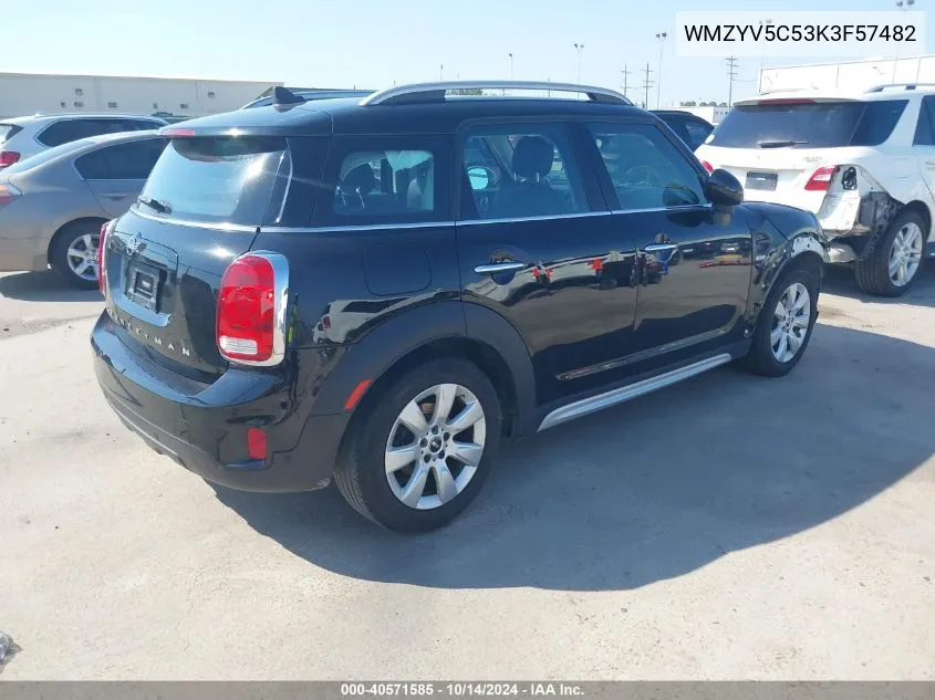 2019 Mini Countryman Cooper VIN: WMZYV5C53K3F57482 Lot: 40571585