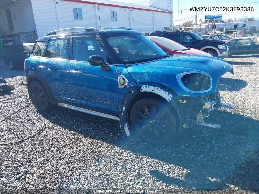 2019 Mini E Countryman Cooper S VIN: WMZYU7C52K3F93386 Lot: 40818560