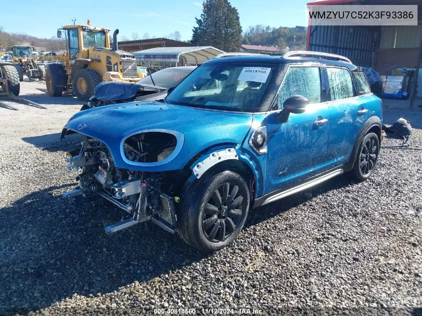 2019 Mini E Countryman Cooper S VIN: WMZYU7C52K3F93386 Lot: 40818560