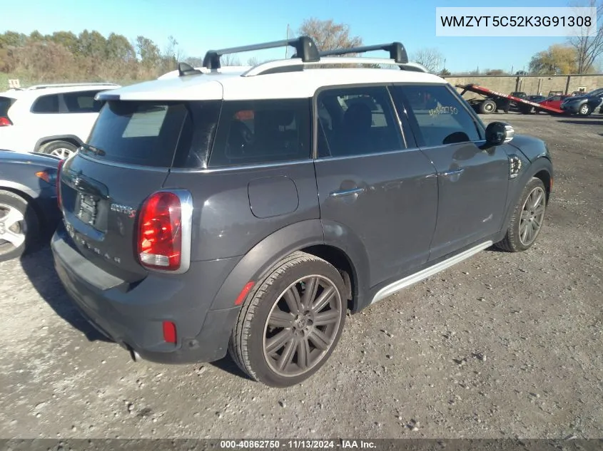 2019 Mini Countryman Cooper S VIN: WMZYT5C52K3G91308 Lot: 40862750