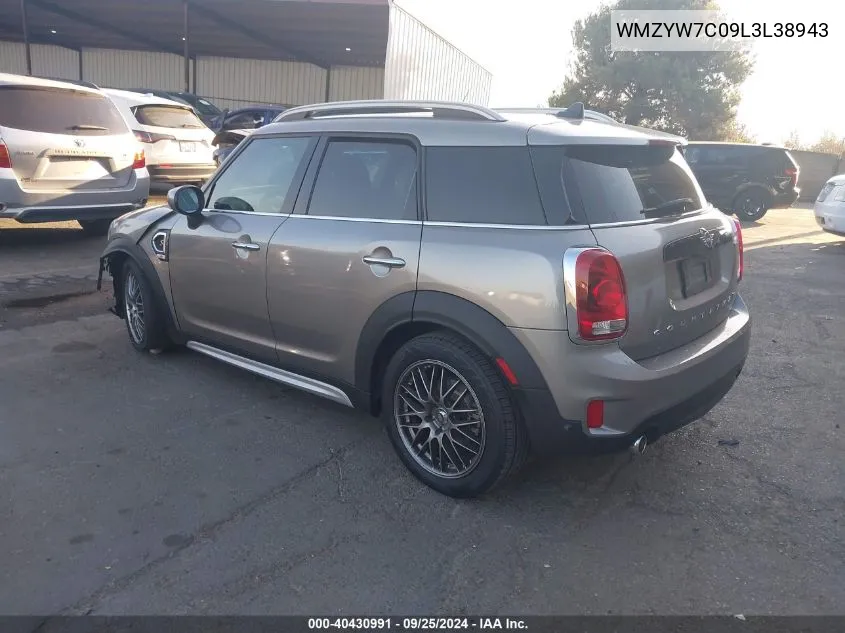 2020 Mini Countryman Cooper S VIN: WMZYW7C09L3L38943 Lot: 40430991