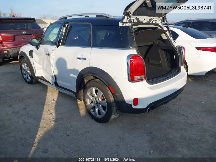 2020 Mini Countryman Cooper/Oxford Edition VIN: WMZYW5C05L3L98741 Lot: 40728451