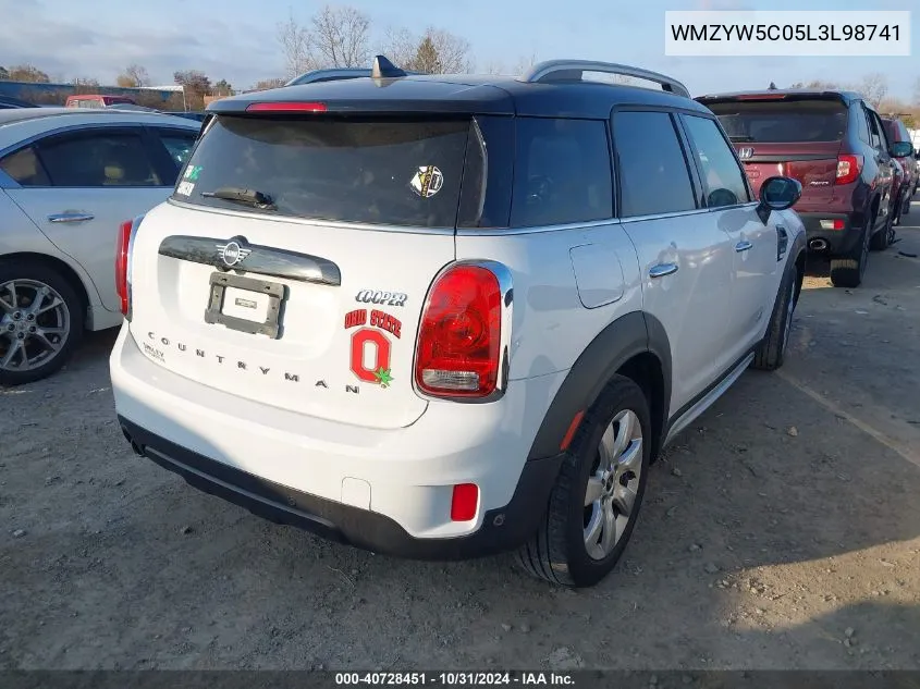 2020 Mini Countryman Cooper/Oxford Edition VIN: WMZYW5C05L3L98741 Lot: 40728451