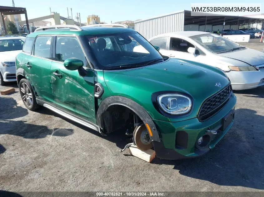 2021 Mini Countryman Cooper S VIN: WMZ53BR08M3M94365 Lot: 40752521