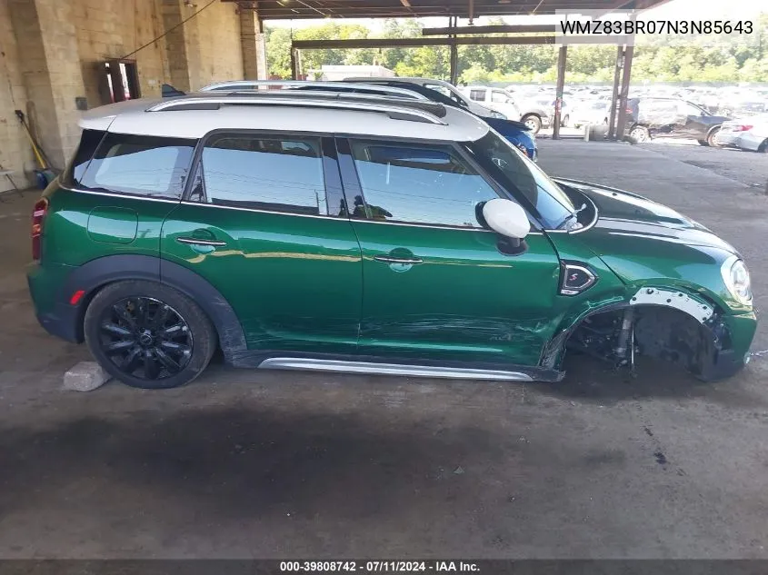 2022 Mini Countryman Cooper S VIN: WMZ83BR07N3N85643 Lot: 39808742