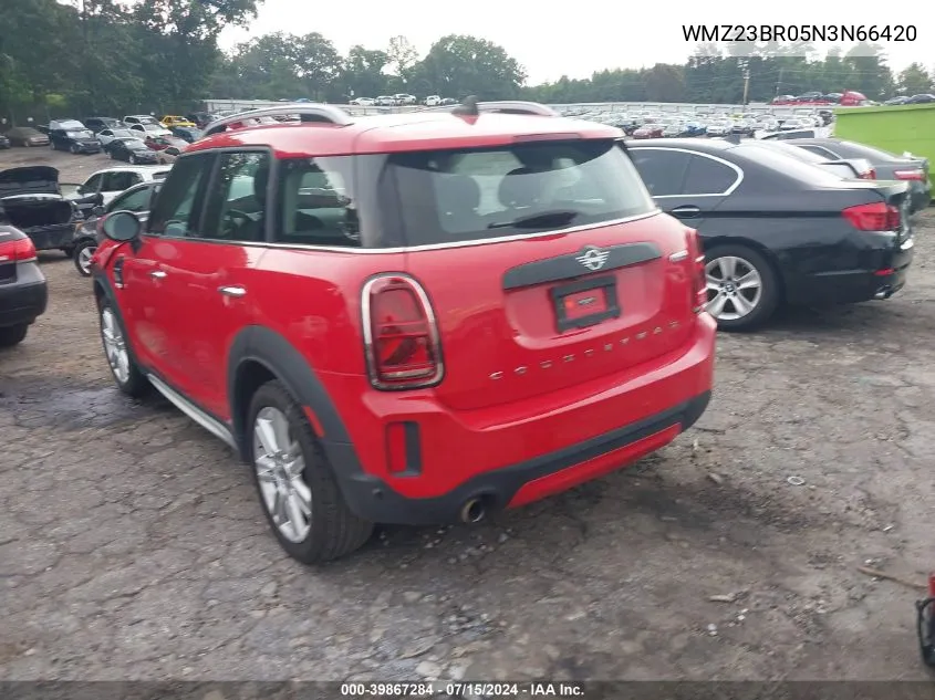 2022 Mini Countryman Cooper VIN: WMZ23BR05N3N66420 Lot: 39867284