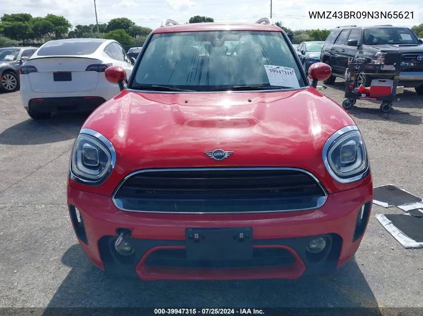 2022 Mini Countryman Cooper VIN: WMZ43BR09N3N65621 Lot: 39947315