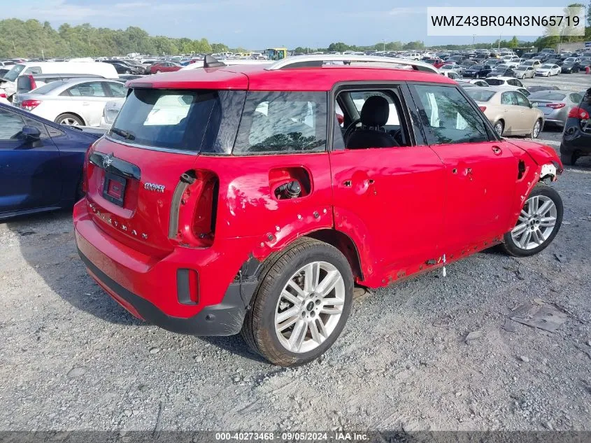 2022 Mini Countryman Countryman All4 VIN: WMZ43BR04N3N65719 Lot: 40273468