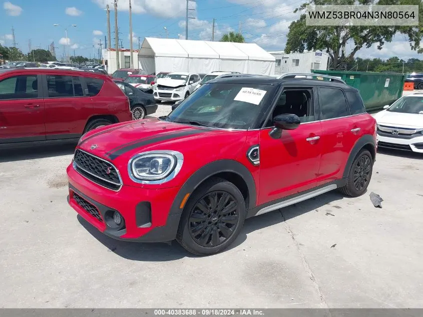 2022 Mini Countryman Cooper S VIN: WMZ53BR04N3N80564 Lot: 40383688