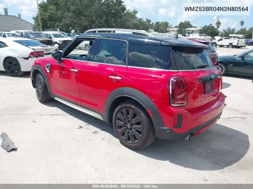 2022 Mini Countryman Cooper S VIN: WMZ53BR04N3N80564 Lot: 40383688