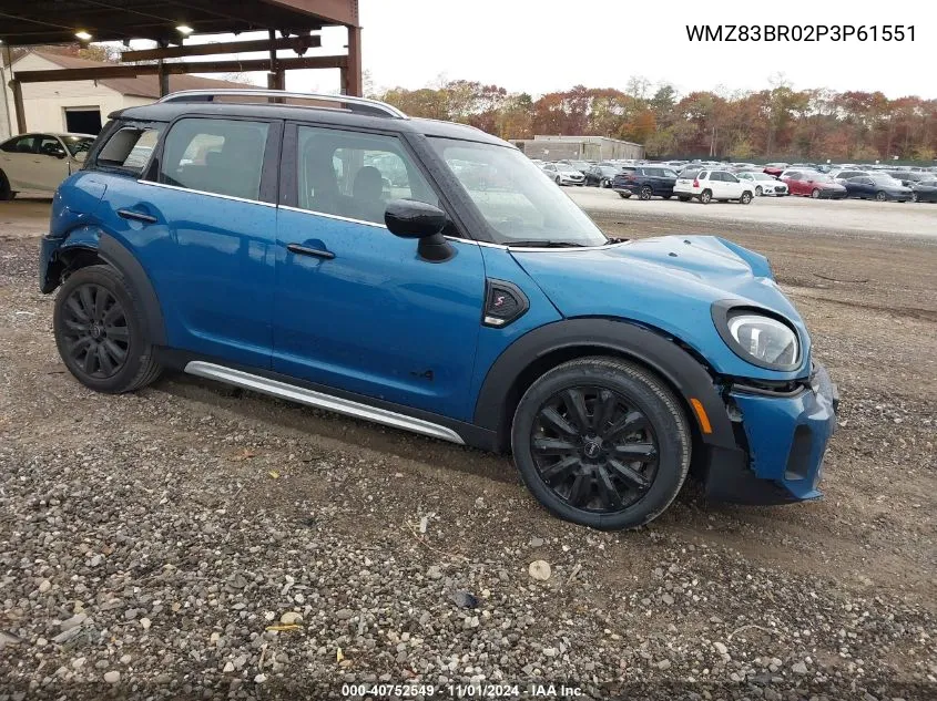 2023 Mini Countryman Cooper S VIN: WMZ83BR02P3P61551 Lot: 40752549