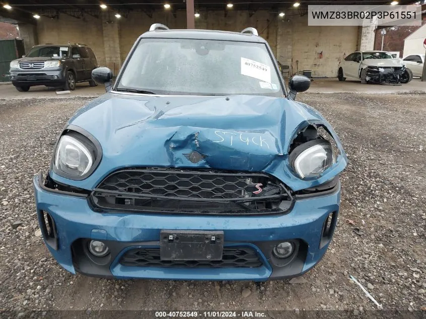 2023 Mini Countryman Cooper S VIN: WMZ83BR02P3P61551 Lot: 40752549