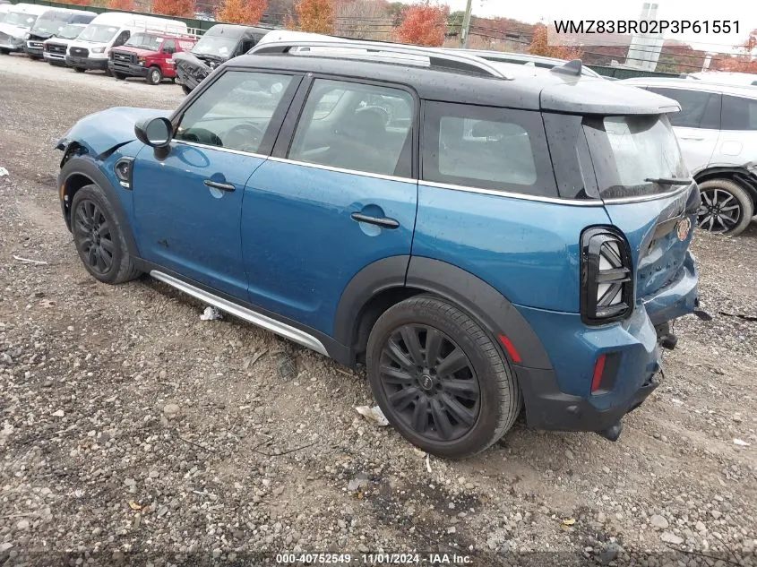 2023 Mini Countryman Cooper S VIN: WMZ83BR02P3P61551 Lot: 40752549