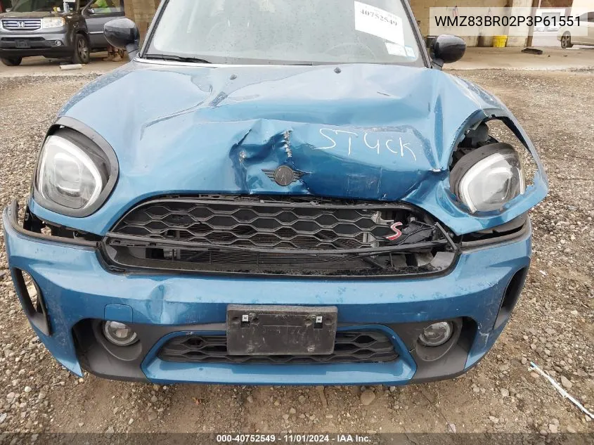 2023 Mini Countryman Cooper S VIN: WMZ83BR02P3P61551 Lot: 40752549