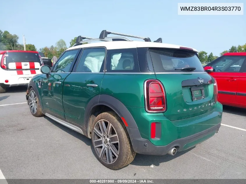 2024 Mini Countryman Cooper S VIN: WMZ83BR04R3S03770 Lot: 40281980