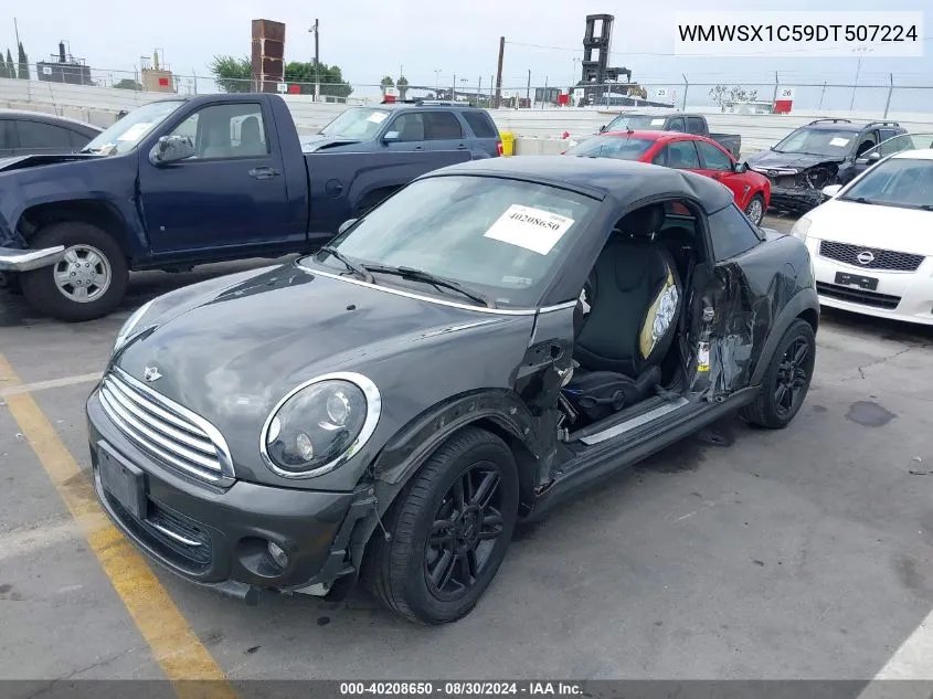 2013 Mini Coupe Cooper VIN: WMWSX1C59DT507224 Lot: 40208650