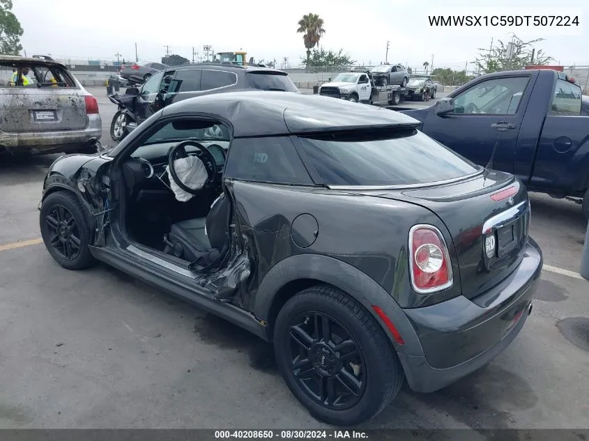 2013 Mini Coupe Cooper VIN: WMWSX1C59DT507224 Lot: 40208650