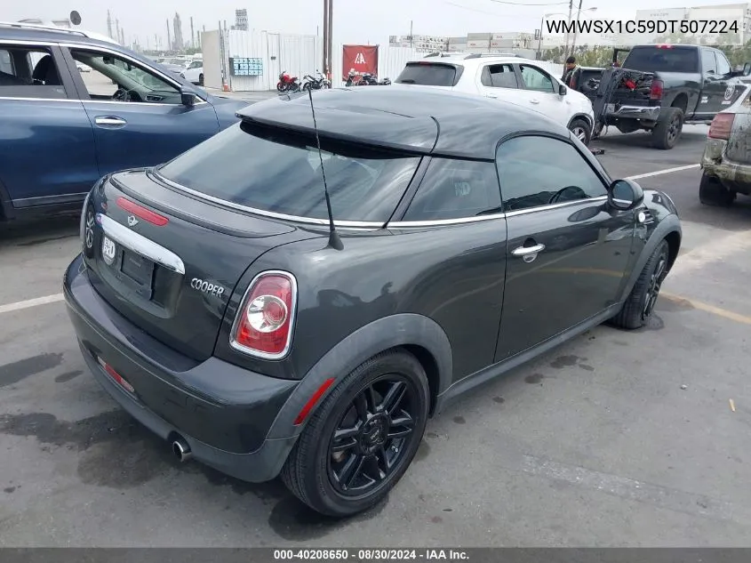 2013 Mini Coupe Cooper VIN: WMWSX1C59DT507224 Lot: 40208650