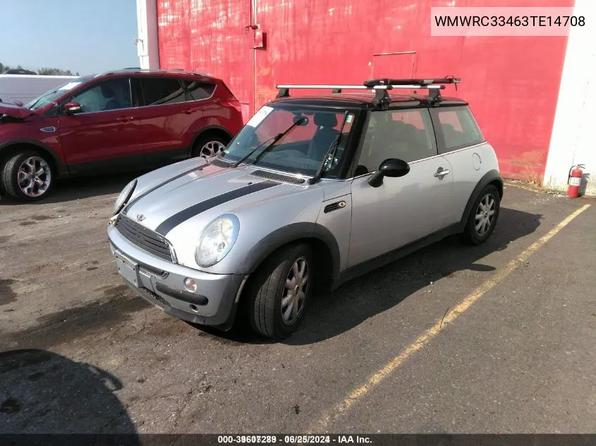 2003 Mini Cooper Hardtop Base (M5) VIN: WMWRC33463TE14708 Lot: 39607289