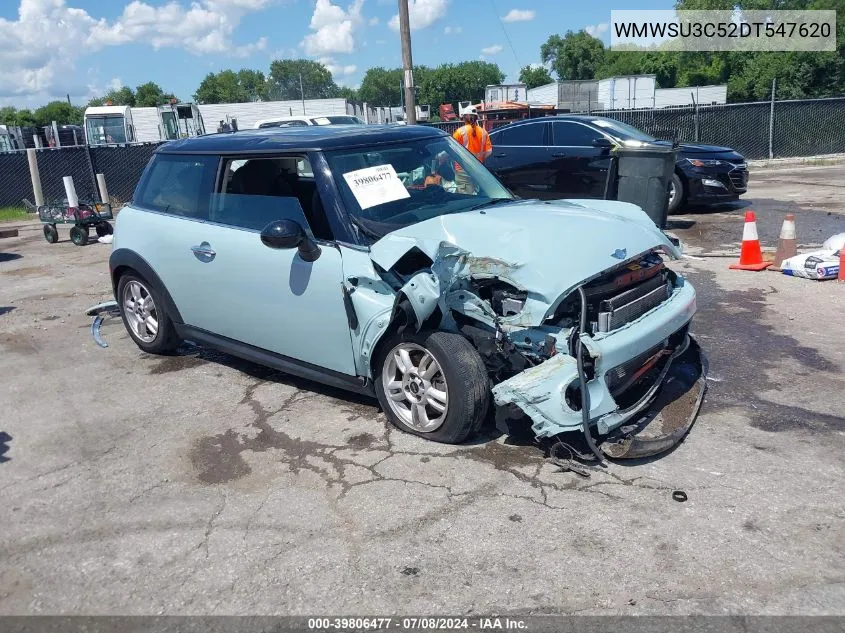 2013 Mini Hardtop Cooper VIN: WMWSU3C52DT547620 Lot: 39806477