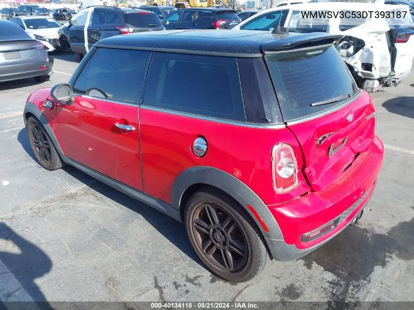 2013 Mini Hardtop Cooper S VIN: WMWSV3C53DT393187 Lot: 40134118