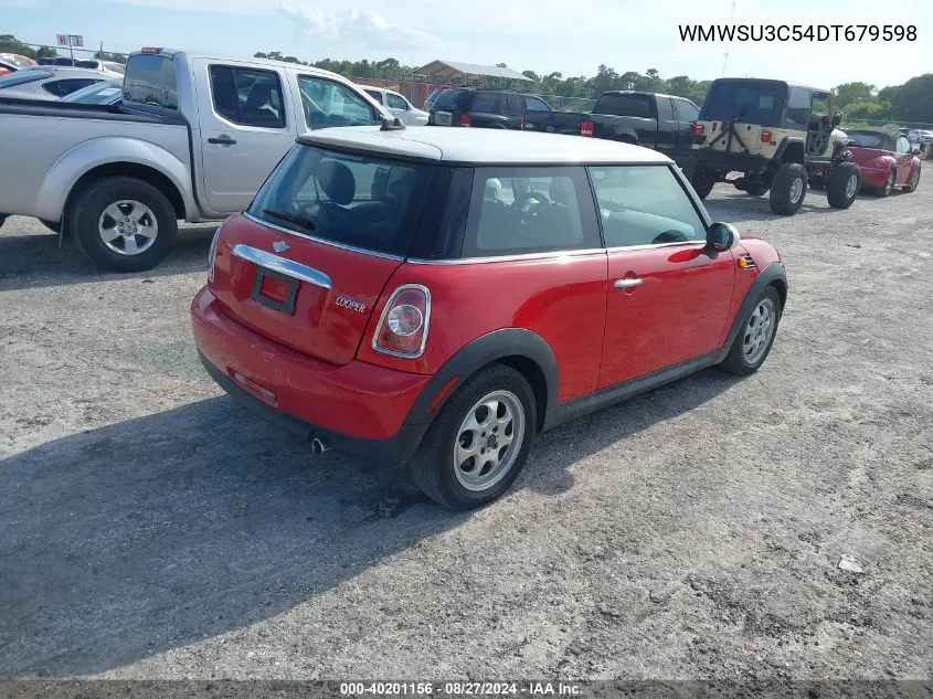 2013 Mini Hardtop Cooper VIN: WMWSU3C54DT679598 Lot: 40201156