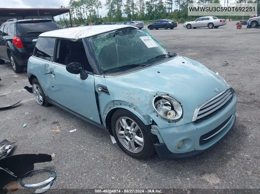 WMWSU3C59DT692251 2013 Mini Hardtop Cooper