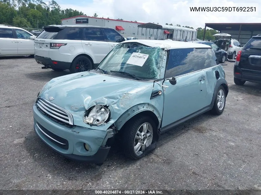 WMWSU3C59DT692251 2013 Mini Hardtop Cooper