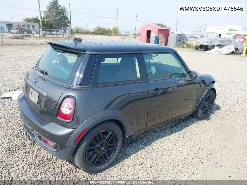 2013 Mini Hardtop Cooper S VIN: WMWSV3C5XDT475546 Lot: 40233437