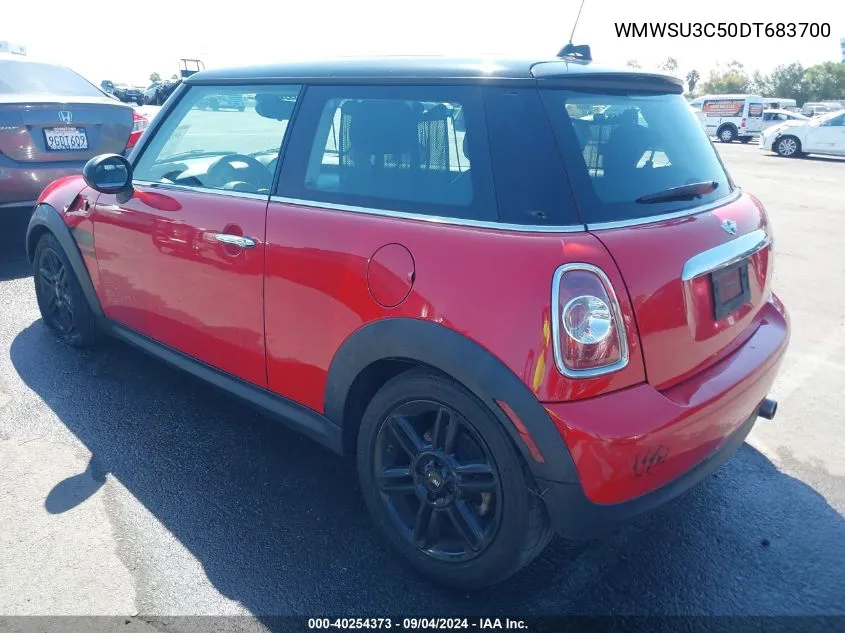 2013 Mini Hardtop Cooper VIN: WMWSU3C50DT683700 Lot: 40254373