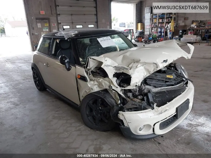 2013 Mini Hardtop Cooper VIN: WMWSU3C5XDT687639 Lot: 40287934