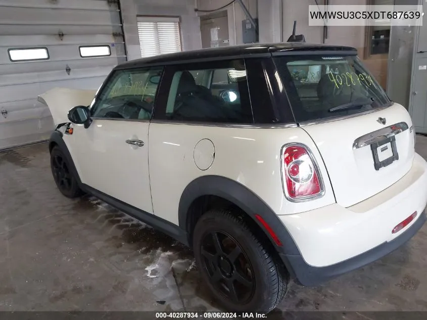 2013 Mini Hardtop Cooper VIN: WMWSU3C5XDT687639 Lot: 40287934